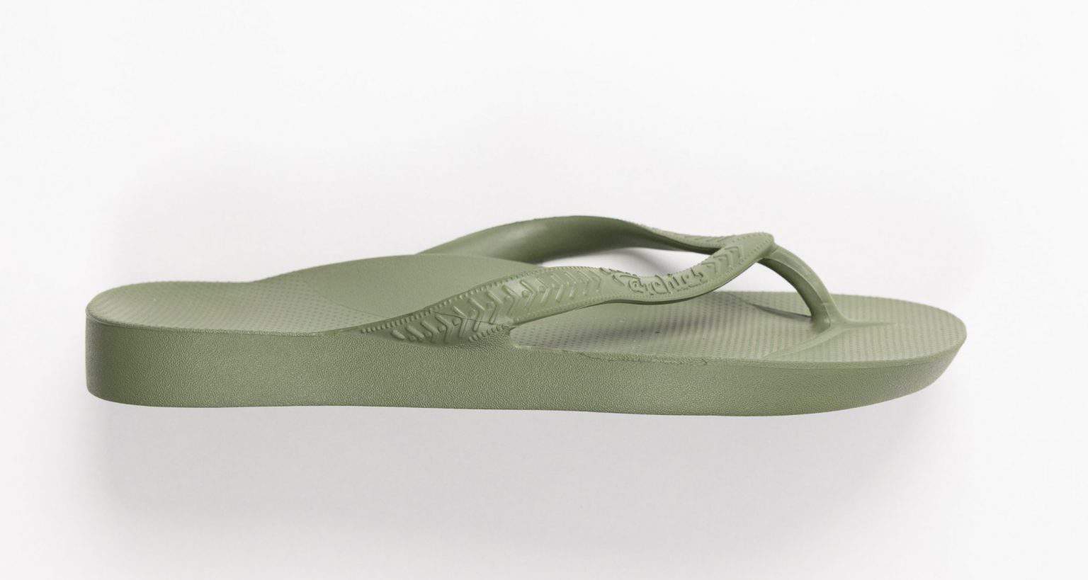 Archie's Arch Support Thongs - Khaki