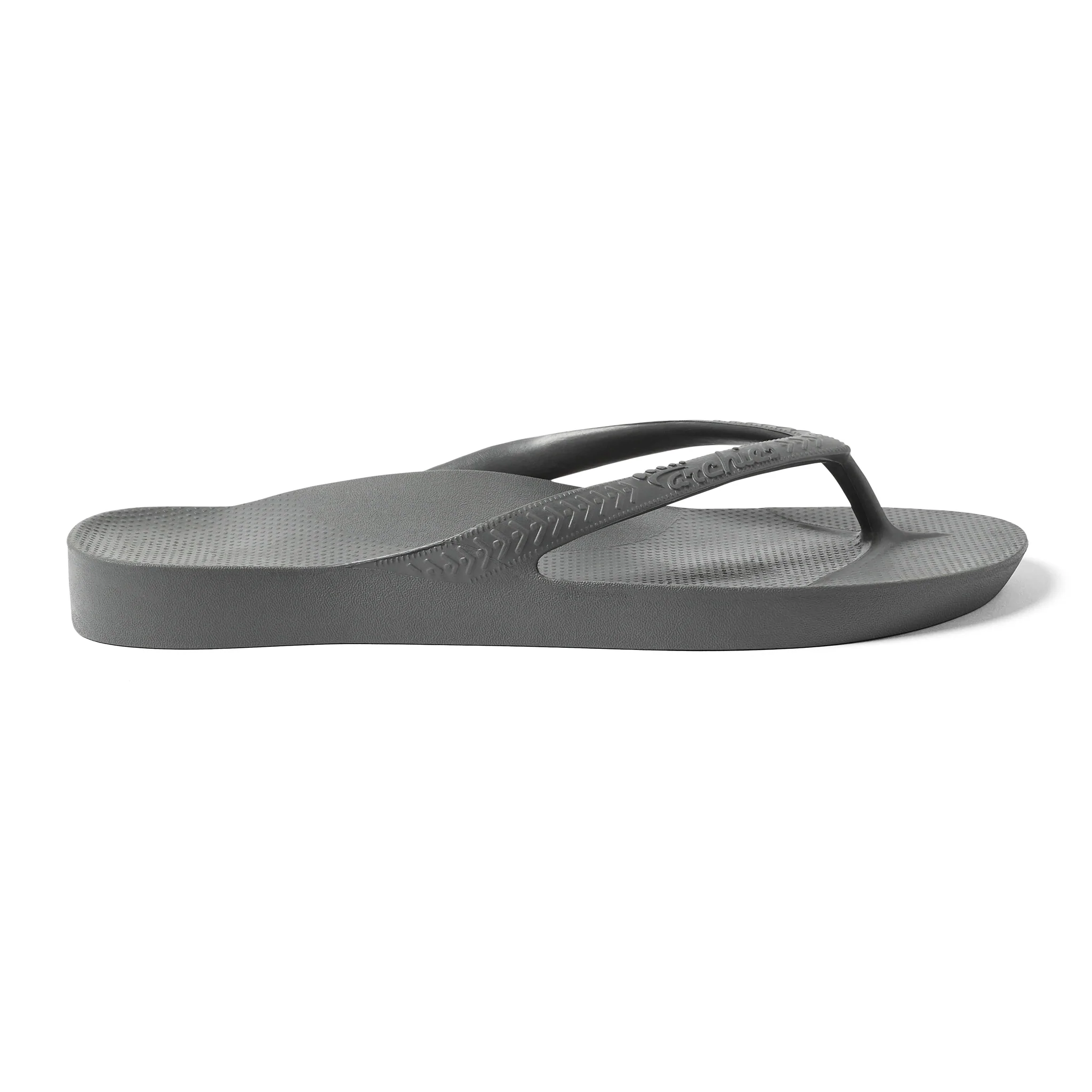 Archie's Arch Support Thongs - Charcoal
