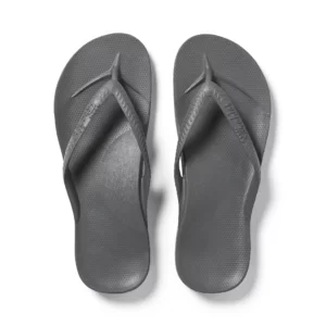 Archies Arch Support Thongs in Charcoal - New Colour